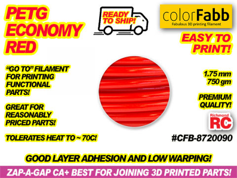 COLORFABB PETG ECONOMY RED                1.75/750 [ 70914]