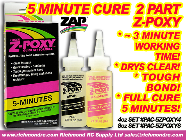 PACER -  5 MINUTE Z-POXY - 236ml 8.0oz BOXED PT-38 {pac-prices} [ 51413]