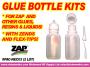 GLUE BOTTLE KITS - FOR CA ETC w/ZEND & FLXTIP (2) {pac-prices}