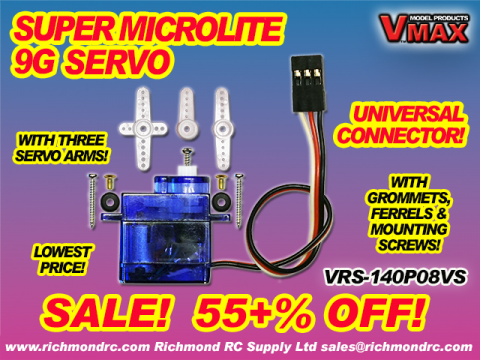 VRS - SUPER MICROLITE SERVO (9g) w/UNIV CONNECTOR