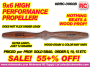 9   x 6  - WOOD HIGH PERFORMANCE PROP ($/ea 5/bag)