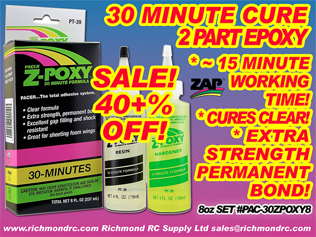 PACER - 30 MINUTE ZEPOXY - 236ml 8.0oz BOXED PT-39 {pac-prices} [120214]