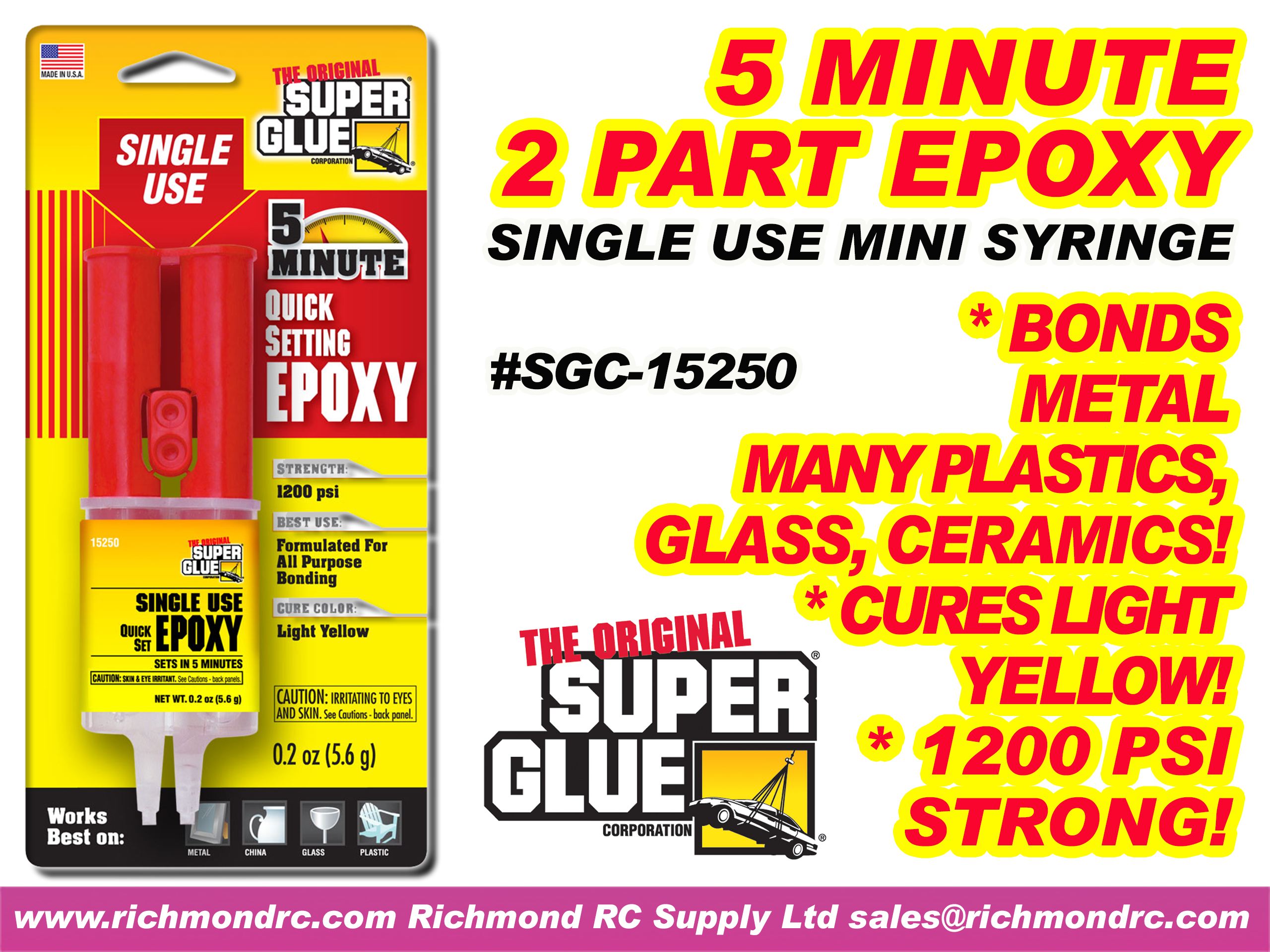 SUPER GLUE CORP - CONTACT CEMENT 29.5ml 1oz {pac-prices}