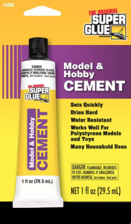 SUPER GLUE CORP - MODEL & HOBBY CEMENT 29.5ml 1oz {pac-prices}