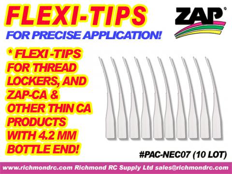 FLEXI-TIPS FOR ZAP/CA (THIN/PINK) & THREDLOCK (10) {pac-prices}
