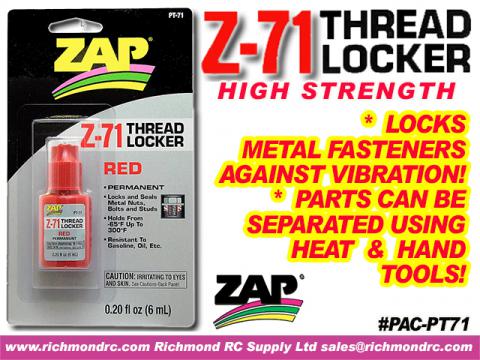 PACER RED THREADLOCKER FOR METAL STRONG - 6ml .2oz {pac-prices}
