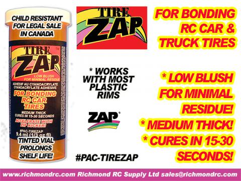 TIREZAP  9.4 ml (1/3 oz) - FOR BONDING RC TIRES {pac-prices}