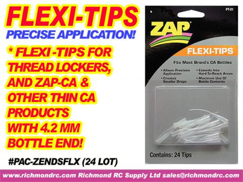 FLEXI-TIPS FOR ZAP/CA (THIN/PINK) & THREDLOCK (24)