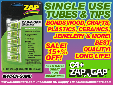 ZAP-A-GAP  5 SINGLE USE TUBES .5ml EACH w/TIPS {pac-prices}