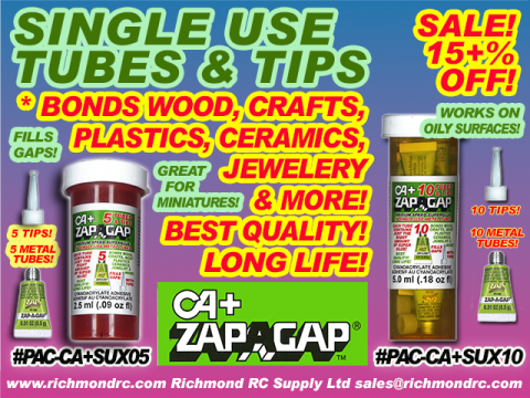 ZAP-A-GAP 10 SINGLE USE TUBES .5ml EACH w/TIPS {pac-prices}
