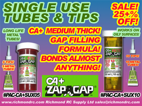 ZAP-A-GAP  5 SINGLE USE TUBES .5ml EACH w/TIPS {pac-prices}
