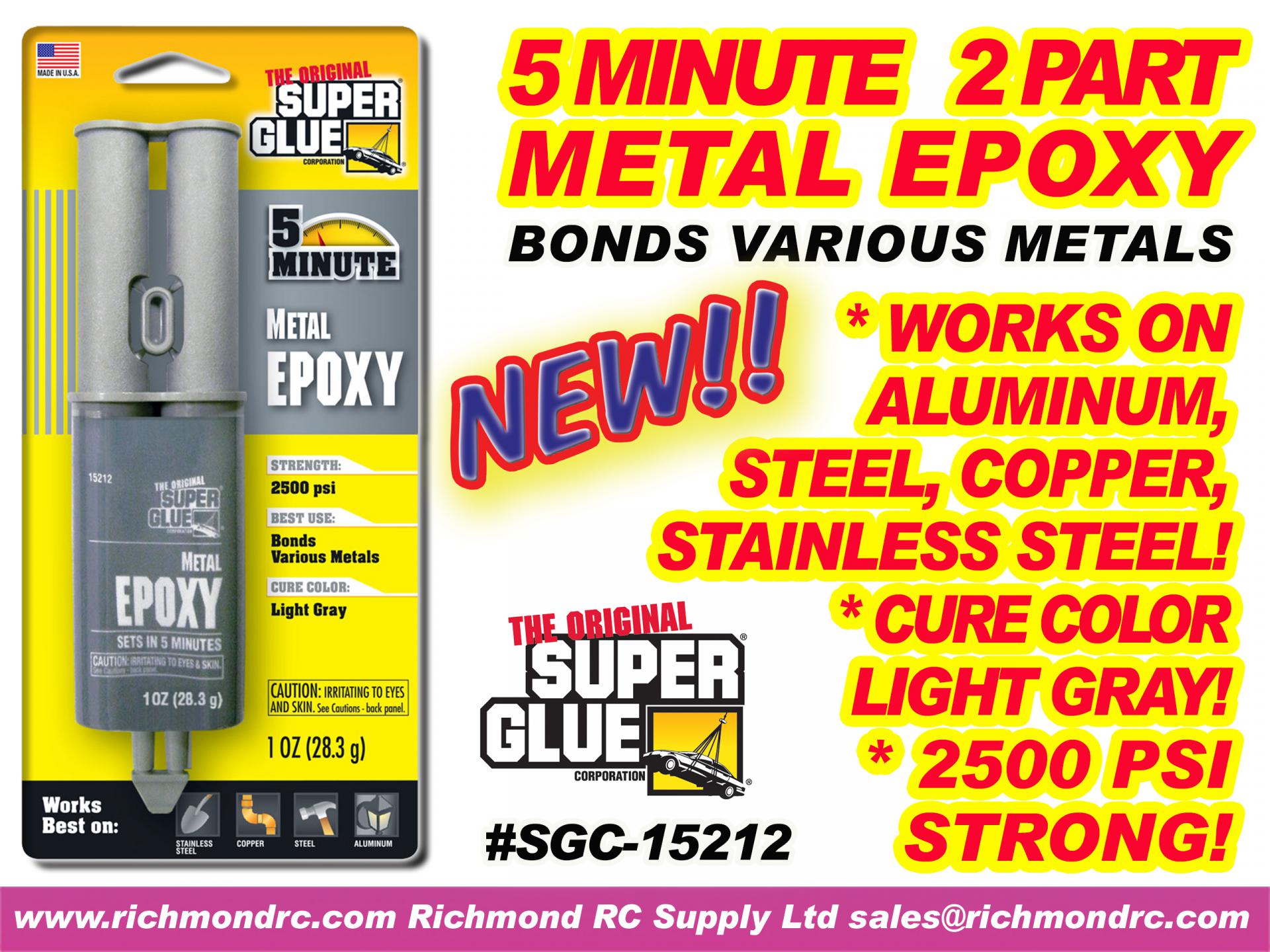 SUPER GLUE CORP - 5 MINUT METAL EPOXY SYRINGE 28ml