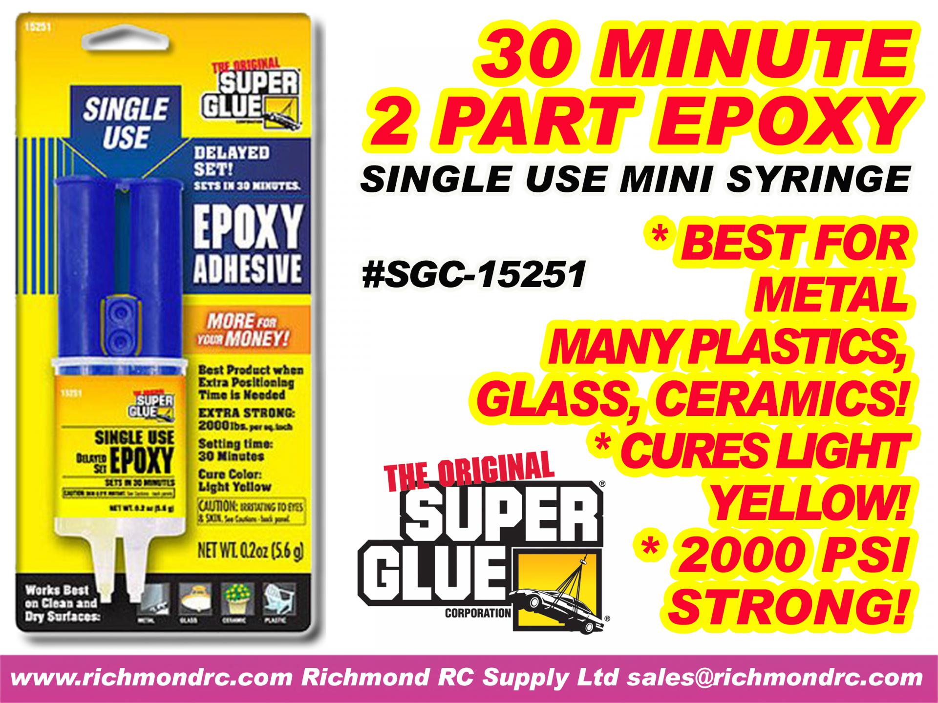 SUPER GLUE CORP - 30 MINUT EPOXY SYRING 5.6ml .2oz {pac-prices}