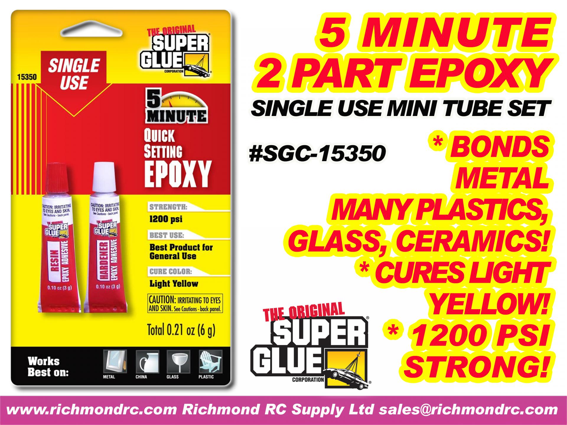 SUPER GLUE CORP - 5 MINUTE EPOXY TUBES MINI 6ml {pac-prices}