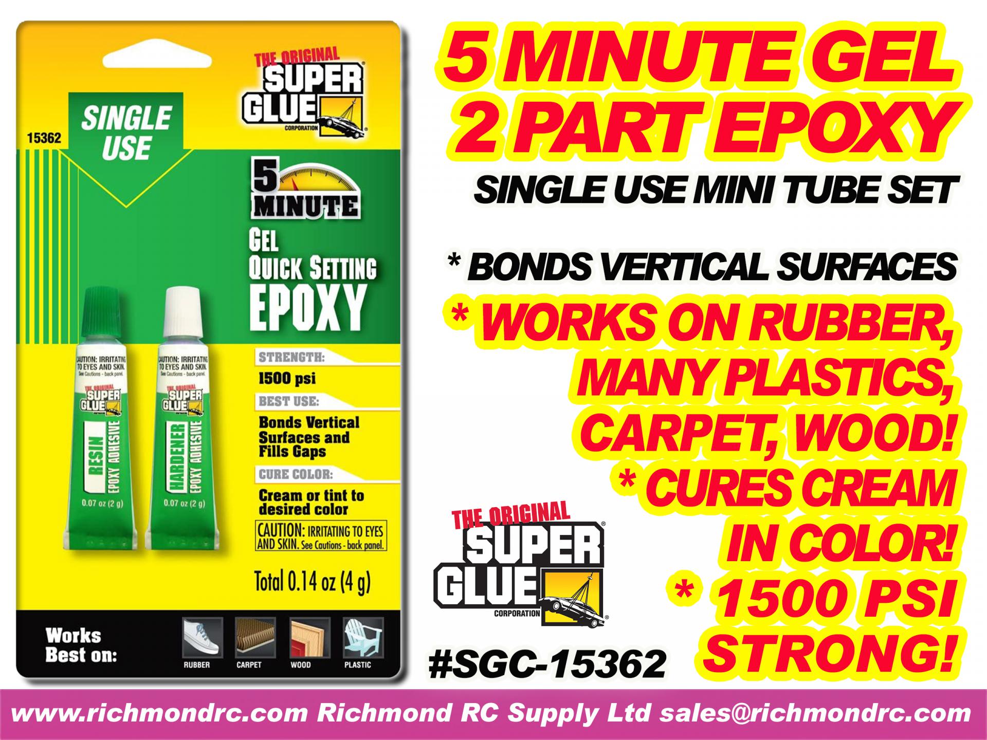 SUPER GLUE CORP - 5 MINUT GEL EPOXY TUBES MINI 4ml {pac-prices}