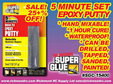 SUPER GLUE CORP - 5 MINUTE EPOXY PUTTY 56g 2oz {pac-prices} [ 10621]