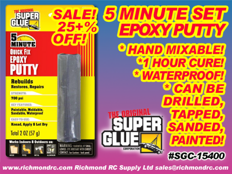 SUPER GLUE CORP - 5 MINUTE EPOXY PUTTY 56g 2oz {pac-prices}