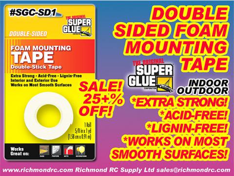 SUPER GLUE CORP - FOAM TAPE STICKY 2 SIDE 5/8x36in {pac-prices}