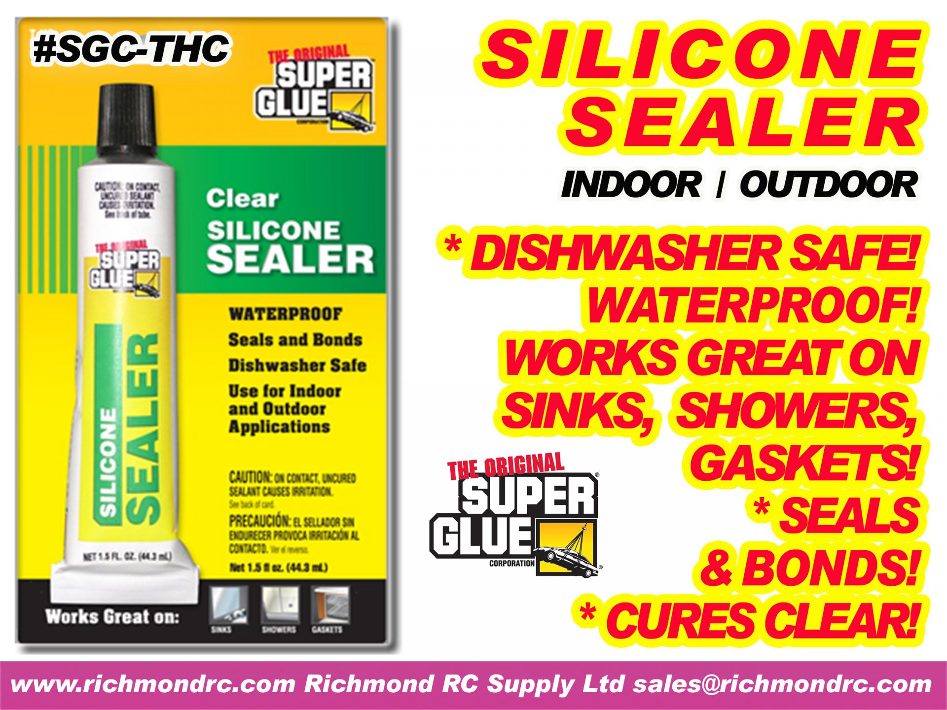 SUPER GLUE CORP - SILICONE SEALER CLEAR 44ml 1.5oz {pac-prices}