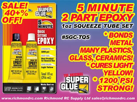 SUPER GLUE CORP - 5 MINUTE EPOXY TUBES 29.6ml 1oz
