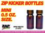 ZIP KICKER BOTTLES - 1/2oz SIZE - EMPTY w/CAPS (2)