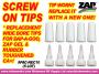 APPLICATOR SCREW ON TIPS - GOO,GEL,RT 1oz TUBES (5 {pac-prices}