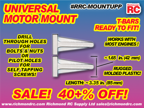 MOTOR MOUNT - UNIVERSAL PLASTIC T-BARS(2)