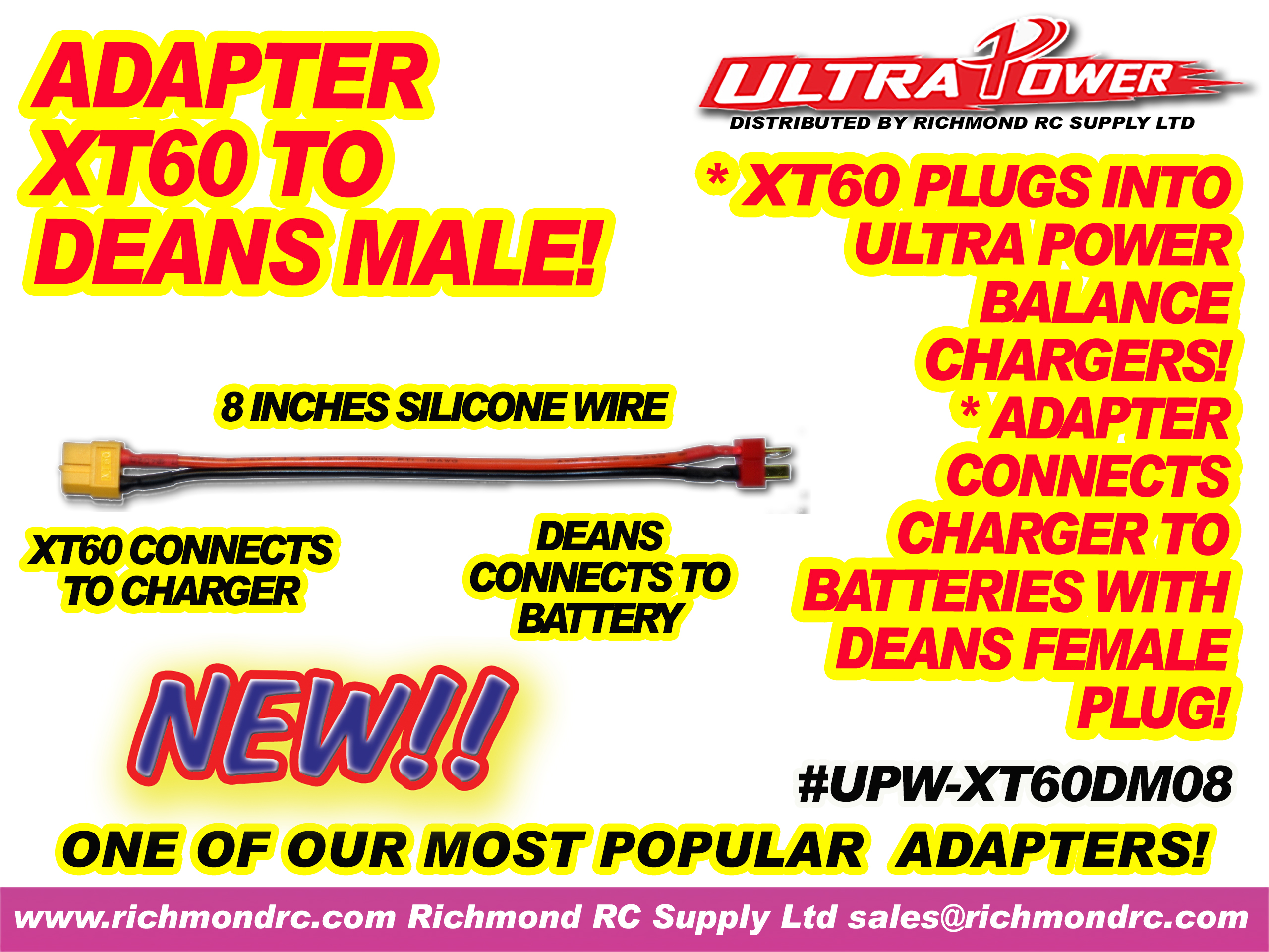 Ultra Power Adapter XT60 to Deans Male