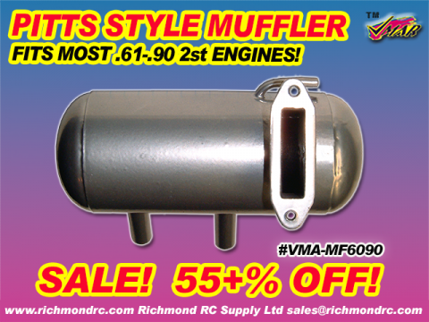 VMAR PITTS IN COWL MUFFLER VMAX 60,76,91 (THREADD)