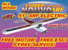 VMAR NOUVO 1300 EP ARF ECS - 51in ELECTRIC - RED  [ 10611]